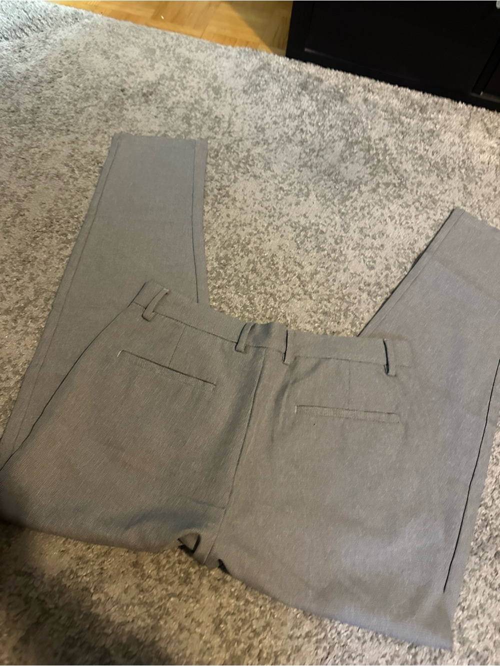Men's Light Gray Dress Pants - Slim Tapered - Picture 2 of 3